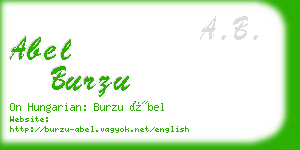 abel burzu business card